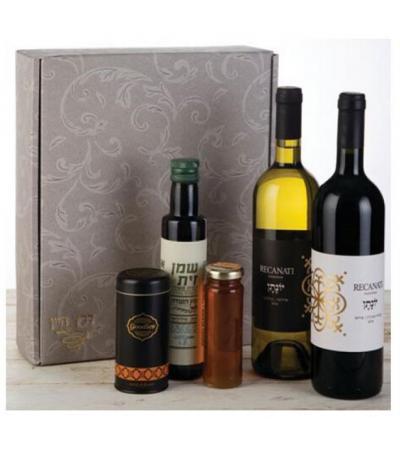 Wines Olive Oil and Chocolate in a Gift Box