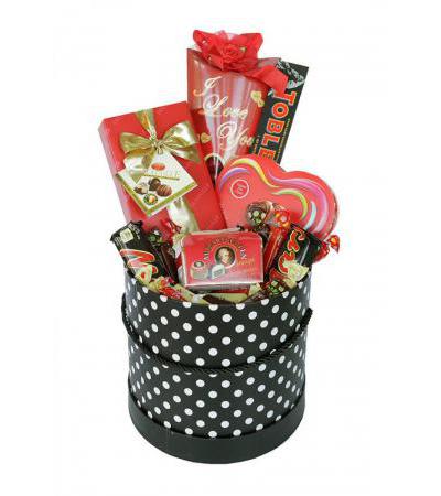 Lady in Red Gift Basket
