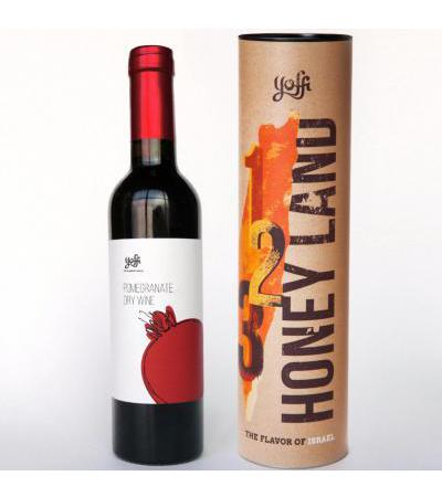 Taste of Israel Gift Box Pomegranate Wine Honey Land Box
